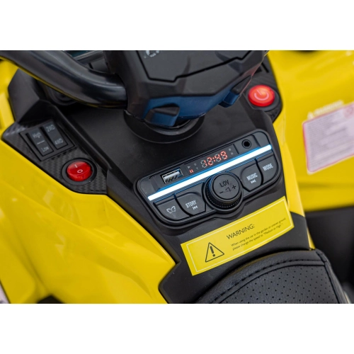 Quad na akumulator dla dzieci Can Am Outlander ATV z pilotem Żółty DK-CA005.2.4GHZ